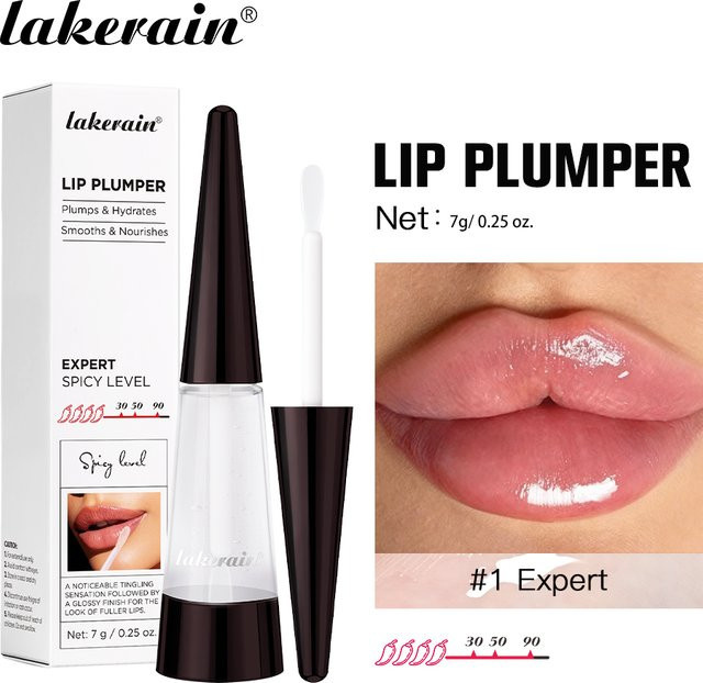 Lakerain Lip Plumper Gloss Öl, Glänzend, Unisex - Bild 1