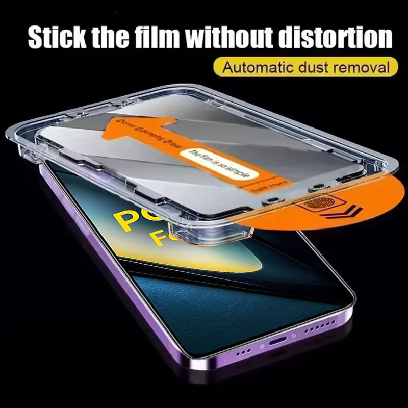 Xiaomi Panzerglas für Poco F6 Pro, transparent, 9H HD Displayschutz mit vollflächigem Kleber - Bild 2