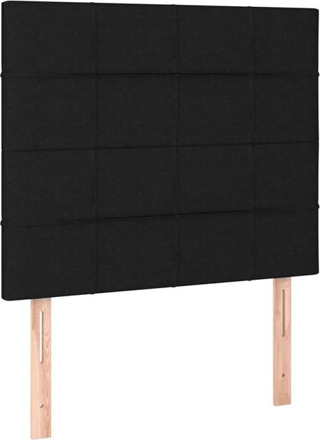vidaXL LED Kopfteil Schwarz mit USB-Ladeport und integrierter Beleuchtung, Breite: 90 cm, Tiefe: 5 cm, Höhe: 118-128 cm - Bild 1