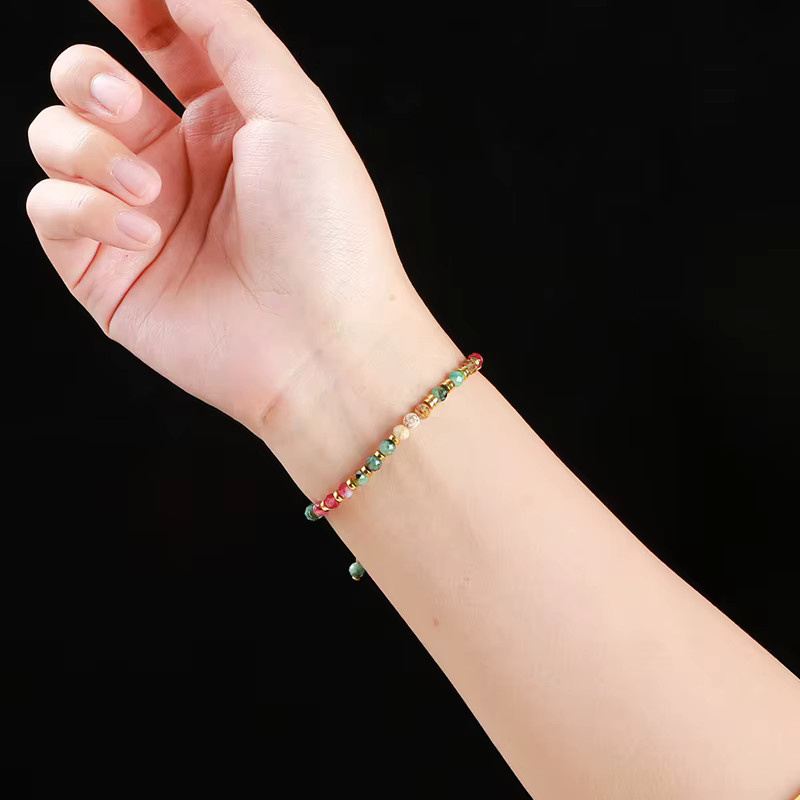Armband Buy Bao Ji, geflochten, Afrika Türkis Chalcedon, Damen - Bild 3