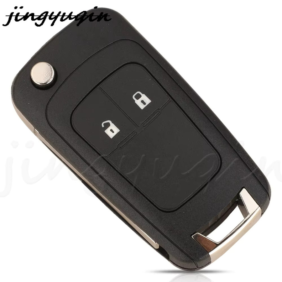 Jingyuqin Klappbarer Autoschlüssel mit 2 Tasten und ID70 Chip für Chevrolet Sail 2019 2020 2021+, 433MHz FSK Fernbedienung in Schwarz mit ungeschnittenem Schlüsselrohling - Bild 2