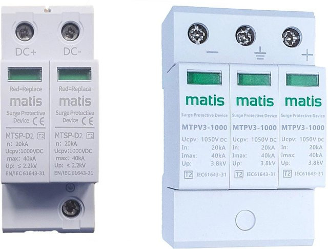 Matismart Überspannungsschutz Typ 2 PV Blitzschutz 1000 V DC 20 kA in Weiß B/T/H: 80 x 40 x 60 cm - Bild 1