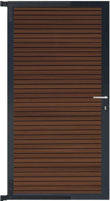 GartenLand Steckzauntor Shadowline aus WPC und Aluminium in Anthrazit, B: 90 cm, H: 175 cm - Bild 1