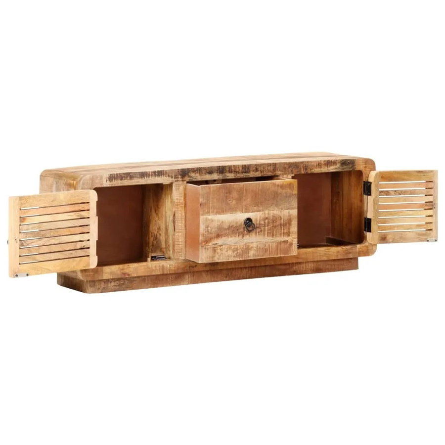 vidaXL TV-Schrank aus Mangoholz in Braun, B/T/H: 120 x 30 x 40 cm - Bild 2