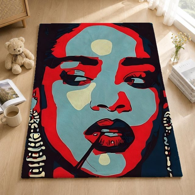 Weiche und warme Flanell-Decke von JMG Household Supplies mit Musik-Rihanna-Design, Mehrfarbig, B x H: 75 x 100 cm - Bild 1