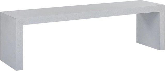 Beliani Gartenbank in Weiss im Industrial-Design aus Holz und Composite, B/T/H: 150 x 40 x 45 cm - Bild 1