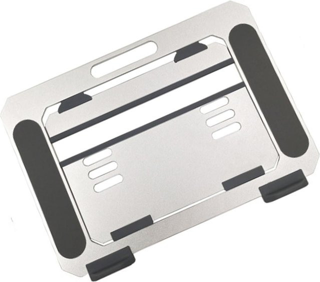 OutsideWorld Laptopständer aus Aluminiumlegierung, tragbar und faltbar, Farbe: Weiß - Bild 1