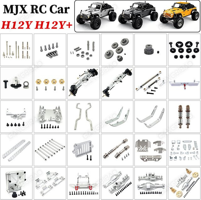 MJX Hyper GO 1/12 RC Auto, Metall-Upgrade-Teile, Antriebswellen, Chassis-Befestigungsstange, Vorder- und Hinterachsgehäuse, Getriebe - Bild 1