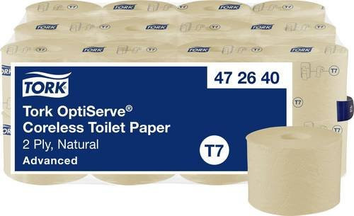Tork OptiServe Coreless Toilettenpapier T7-System, 2-lagig, braun, 24 Rollen - Bild 1