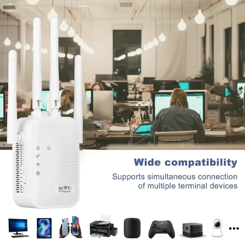 Regaton WLAN Repeater 300M 2,4G Single-Band Wi-Fi Signalverstärker in Weiß - Bild 4