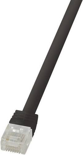 LogiLink CF2073U RJ45 Patchkabel CAT 6 U/UTP Ethernet LAN Schwarz 5,00 m - Bild 1