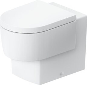 Duravit Stand-WC Balconn in Weiß Matt mit Rimless-Technologie und Washdown-Spülung, B/T: 37 x 54 cm - Bild 1