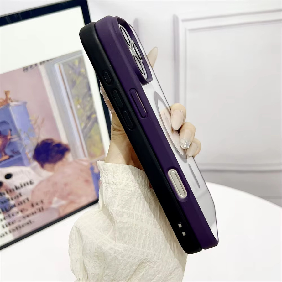 Transparente MagSafe Schutzhülle von TEXT ME für iPhone 11 bis iPhone 16 Pro Max in Blau - Bild 2
