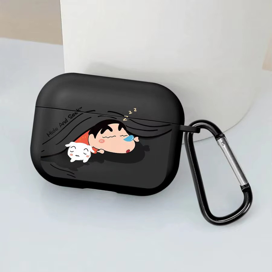 Crayon Shinchan Kopfhörerhülle in Schwarz für AirPods Pro, Pro 2, Pro 3, AirPods 1, 2, 3 und 4 - Bild 2