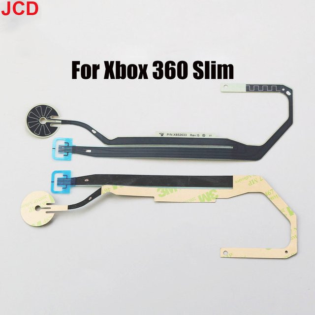 JCD Power-Eject-Taste und Flachbandkabel für Xbox 360 Slim Konsole in Schwarz - Bild 1