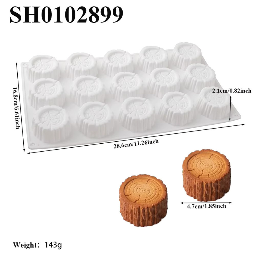 SHENHONG Silikon Muffin-Form für Weihnachtsmousse und Schokolade in Rundform - Bild 4