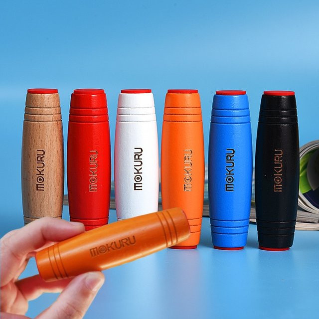 soulbao Holz MOKURU Fidget Flipo Flip Kinetic Schreibtischspielzeug, Dekompressionsstab - Bild 1