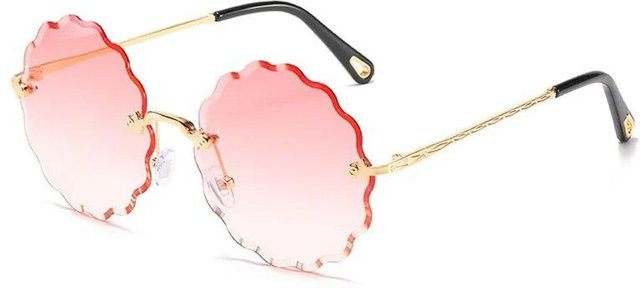 BEYIII Sonnenbrille, randlos, rund, Pink, Damen, Metall - Bild 1