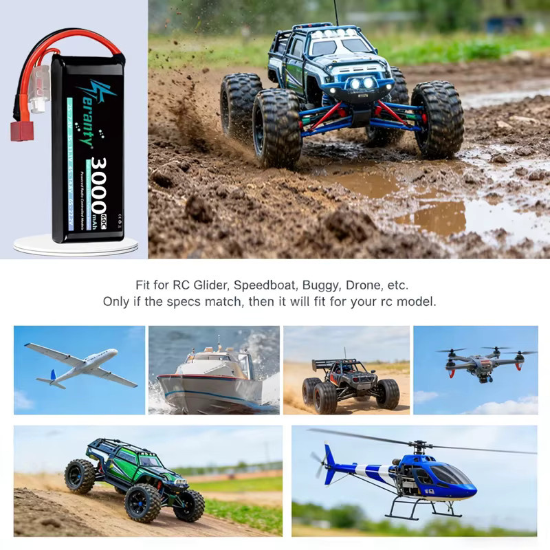 TERANTY Lipo-Akku, 7,4V 60C 7,6V 80C, mit T/XT60-Stecker - Bild 4
