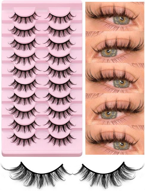 Lasvirey Manga-Wimpern, 3D-Faux-Nerzwimpern, Unisex - Bild 1