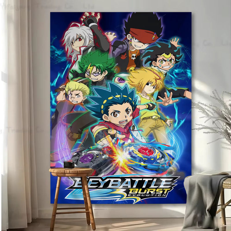 Bunter Beyblade Wandteppich im Bohemian Stil zur Wanddekoration, Multicolor - Bild 4