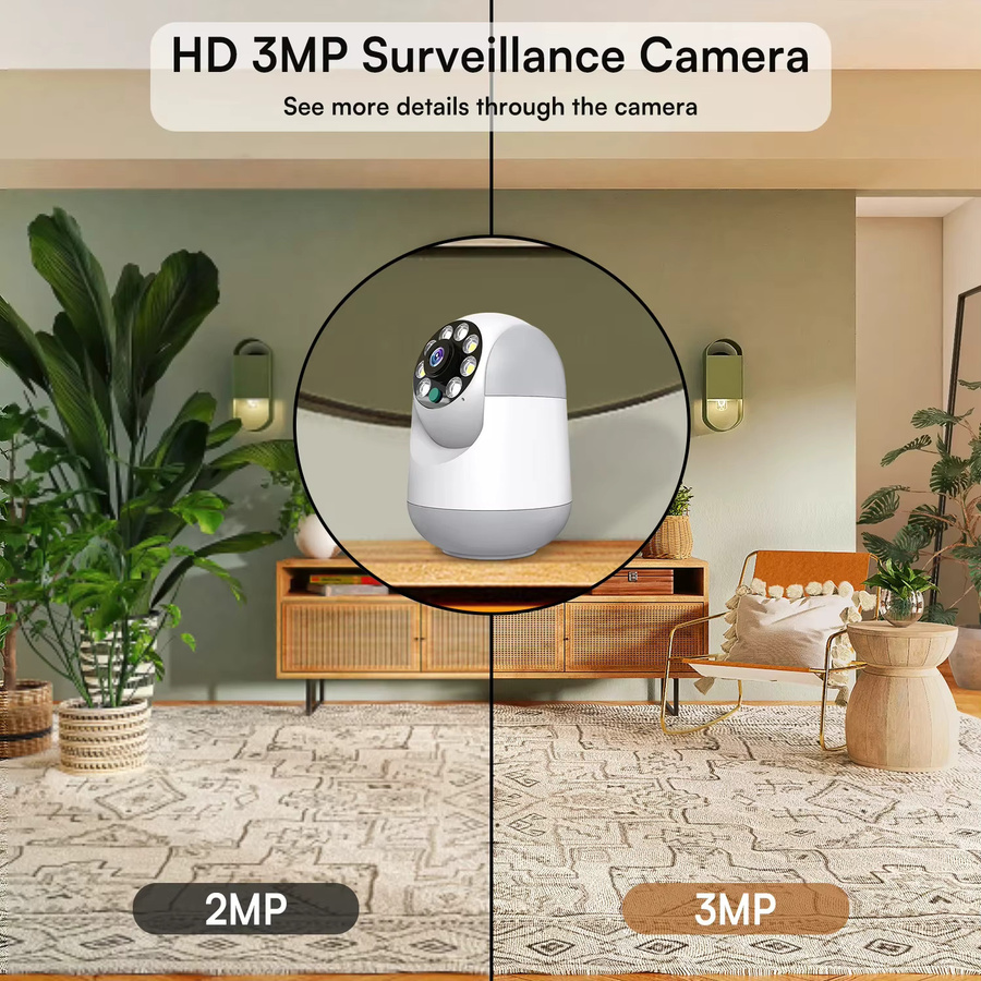 XVIM 3MP PTZ IP-Kamera mit 1080P Auflösung, kabellose WLAN-Überwachungskamera in Weiß mit automatischer Personenverfolgung für Heimsicherheit, Baby- und Haustier-Monitor - Bild 4