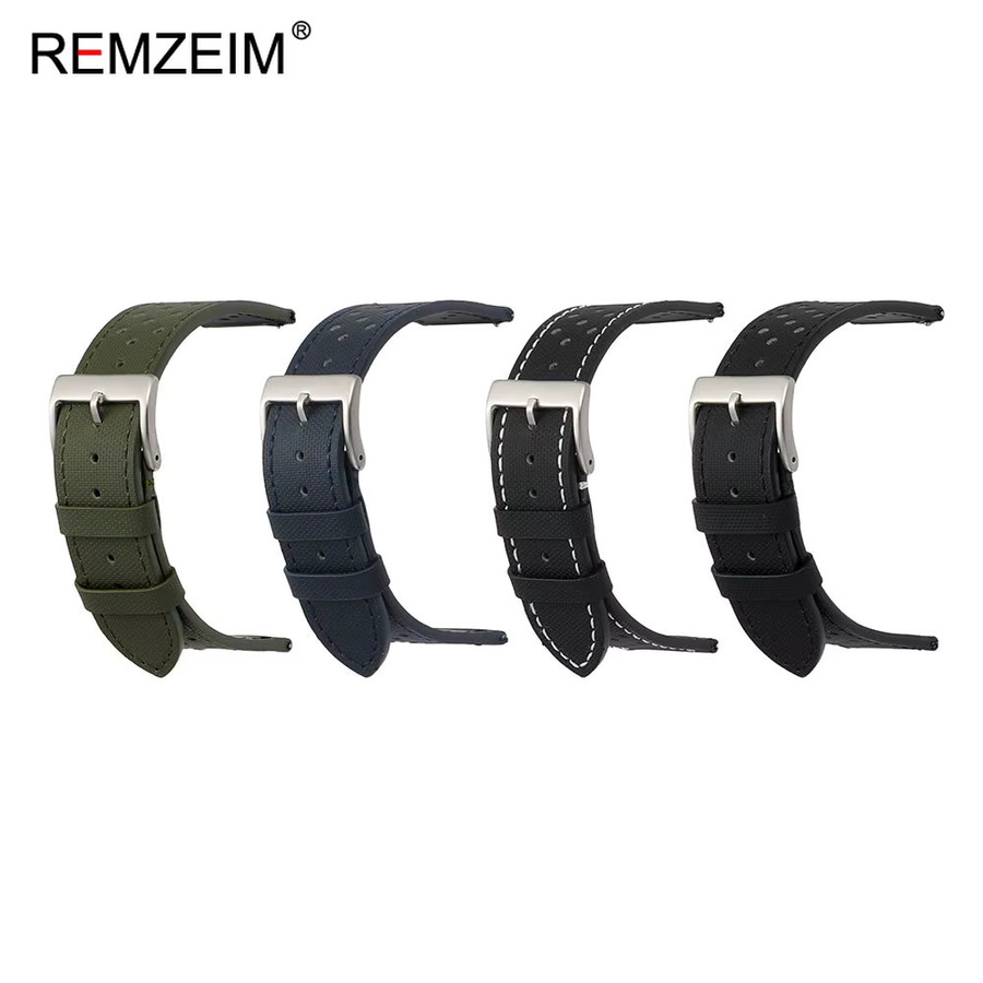 REMZEIM Uhrenarmband Nylon, Schwarz, Herren - Bild 3