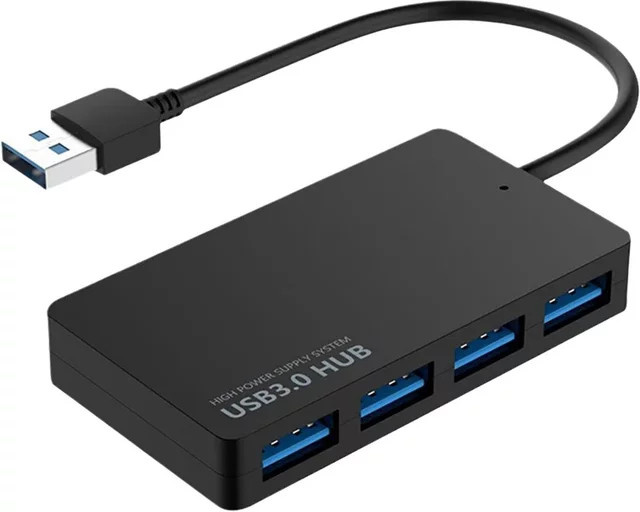 YiFanHeRong USB 3.0 Hub 4-Port Multifunktions-Adapter in Schwarz für PC und verschiedene Systeme - Bild 1