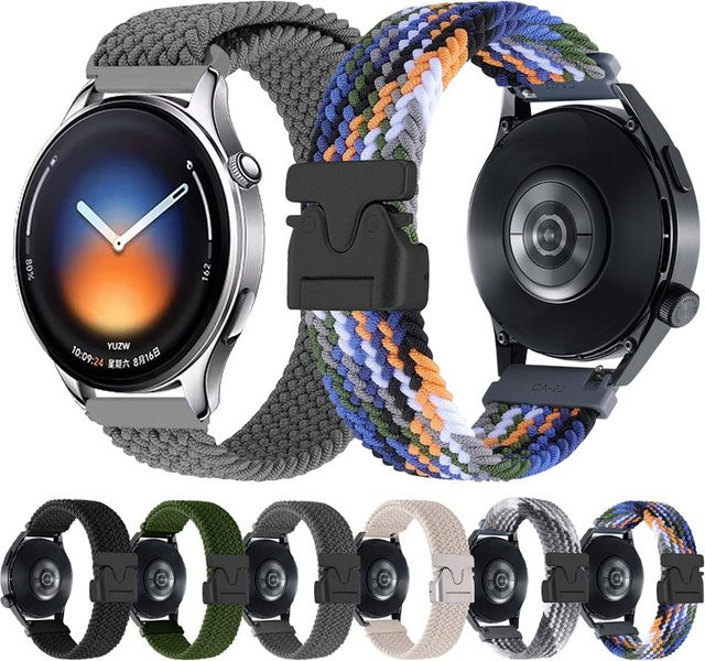 Xiaomi Uhrenarmband Nylon, 20mm 22mm, Multicolor - Bild 1