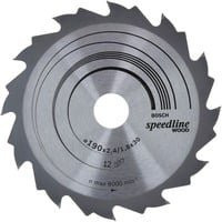 Bosch Kreissägeblatt Speedline Wood Hartmetall mit 12 Zähnen, Durchmesser: 190 mm, Bohrung: 30 mm, Dicke: 2,4 mm bis 2,6 mm - Bild 2