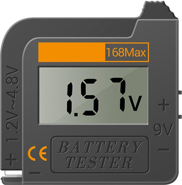 Aneng Universeller digitaler Batterietester für C, AA, AAA, D, N, 9V 6F22 und 1,5V in Schwarz - Bild 1