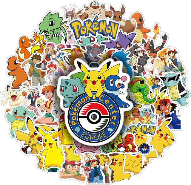TAKARA TOMY Pokemon Pikachu Graffiti Aufkleber, 10/30/50 Stück - Bild 1