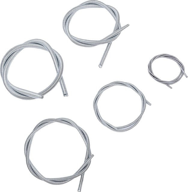 5er Set Innenrohrbiegefedern aus Edelstahl von aimo in Silber, Längen: 1100 mm, Größen: 1/4 Zoll, 3/8 Zoll, 1/2 Zoll, 5/8 Zoll und 3/4 Zoll für Kupferrohre - Bild 1