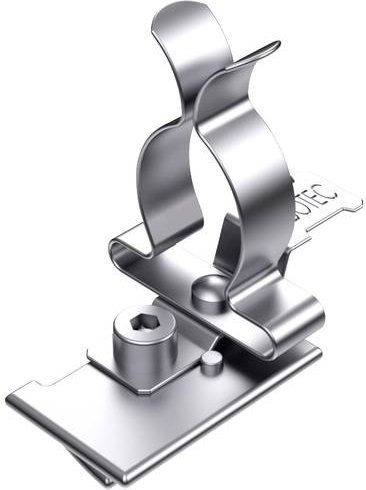 Hebotec Schirmklammer SKDZ 4 17-30 C16 aus Federstahl in Silber, Klemm-Ø max. 30mm, 10 Stück - Bild 1
