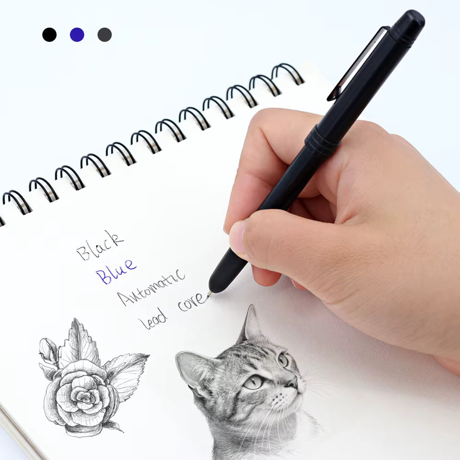 MROOFUL 8-teiliges 3-in-1 Multifunktions-Schreibset in Silber mit 1,0 mm Kugelschreiber-Refill und 0,5 mm automatischem Bleistift - Bild 2