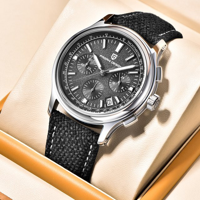 Pagani Design Chronograph, Quarz, Edelstahl, Blau, Herren - Bild 1