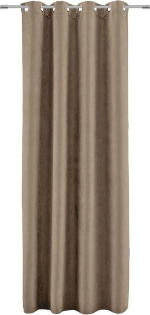 Mömax Ösenvorhang Velours in Braun, B/H: 140 x 245 cm - Bild 1