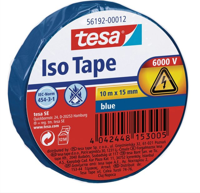 Tesa Iso Tape Blau 15 mm x 10 m - Bild 1