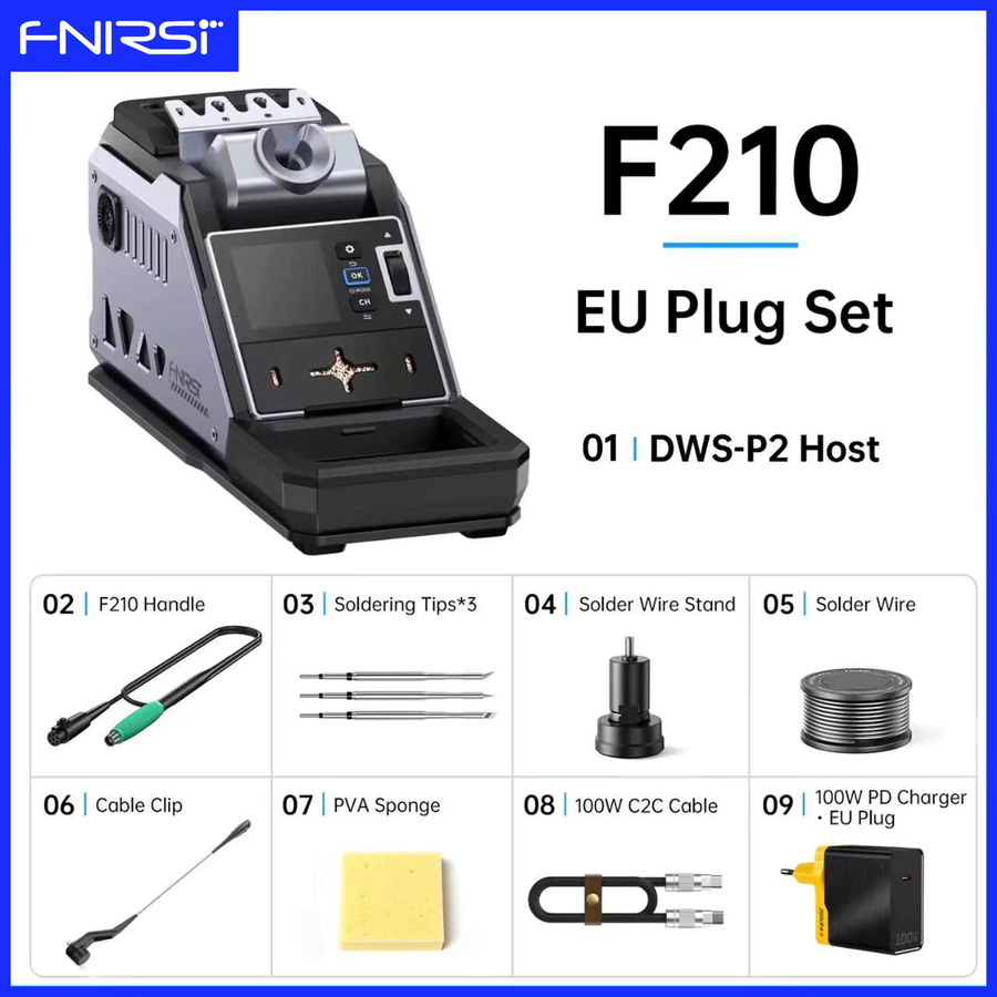 FNIRSI DWS-P2 Tragbare Mini-Lötstation in Schwarz mit 100W Max PD Typ-C und 100 °C-450 °C Schnellheizgerät für Reparaturen - Bild 6
