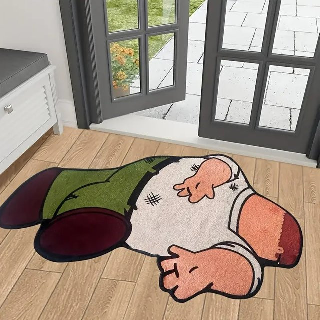 VIKAMA Parody Home Mat rutschfeste und geräuschreduzierende Fußmatte aus Polyester in Multicolour B/T: 80,0 x 50,0 cm - Bild 1