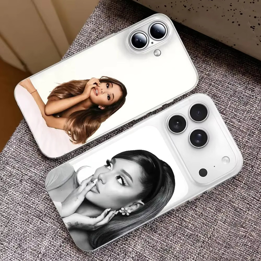 A-Ariana G-Grande Sänger Handyhülle transparente stoßfeste Silikonhülle für iPhone 17 16 15 14 13 12 11 Pro Max Mini Plus - Bild 4