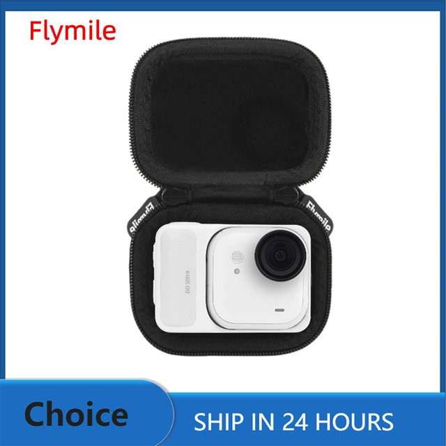 Flymile Tragetasche für Insta360 Go Ultra Zubehör, PU-Aufbewahrungstasche und Schutzhülle, Schwarz - Bild 1