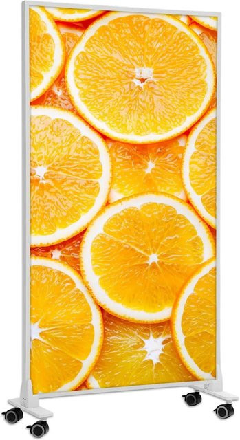 Könighaus Infrarotheizung in Orange und Weiß mit Rollen, 600 W - Bild 1