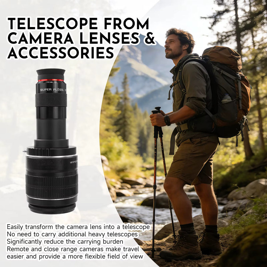 Datyson Metall-Objektivadapterring für Canon EOS EF auf M42 M48 Gewinde-Teleskop in Schwarz - Bild 3