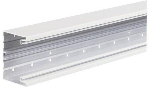 Hager Brüstungskanal Unterteil BRA6510019016 Weiß, B: 100 mm, L: 2000 mm - Bild 1