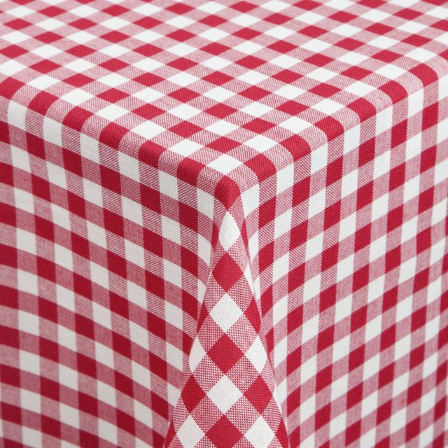 ERWIN M. Tischdecke Chatelete quadratisch rot/weiß B/L: 80 x 80 cm - Bild 1