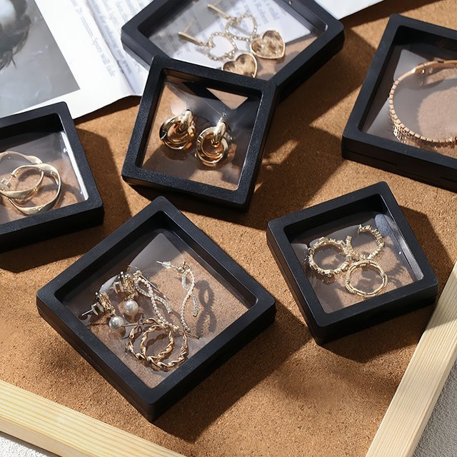 Transparente Schmuckbox aus Acryl zur Aufbewahrung von Armbändern und Schmuck in Schwarz - Bild 1