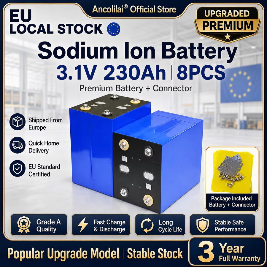 Ancolilai Natrium-Ionen-Batteriezelle 230Ah 2,95V Blau langlebige wiederaufladbare Energiespeicherbatterie für Solar-Wohnmobil-Backup-Systeme - Bild 3