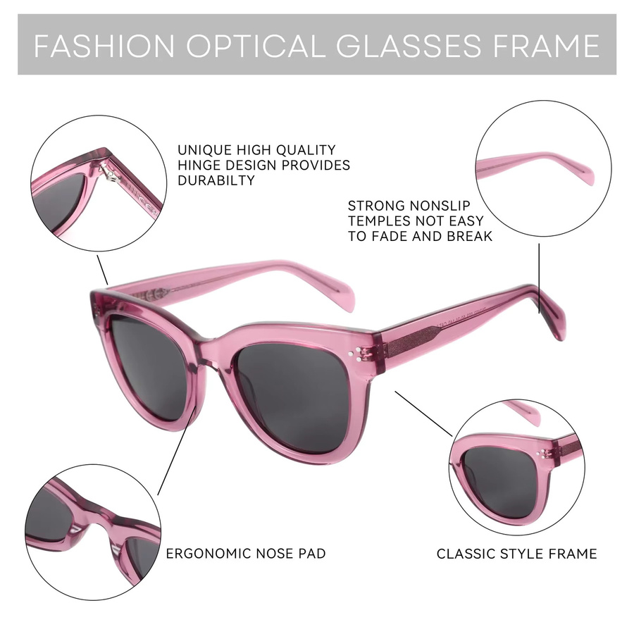 BLUEMOKY Sonnenbrille, Damen, Vollrand, rund, pink, Kunststoff - Bild 4
