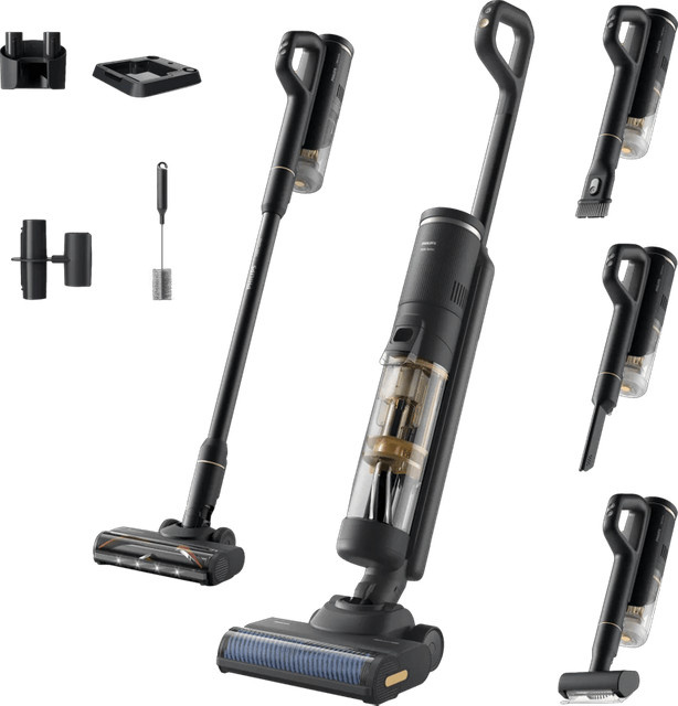 Philips AquaTrio Series 7000 XW7264/11 Saugwischer in Schwarz mit Self-Cleaning-Dock und beutellosem System - Bild 1